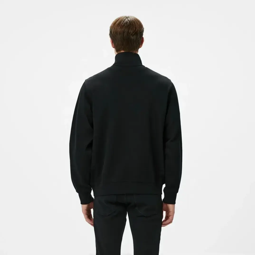 Classic Fit Yarım Fermuarlı Sweatshirt Siyah - 2