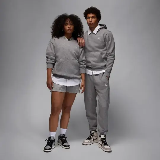 Jordan Brooklyn Fleece Hoodie Gri - 3