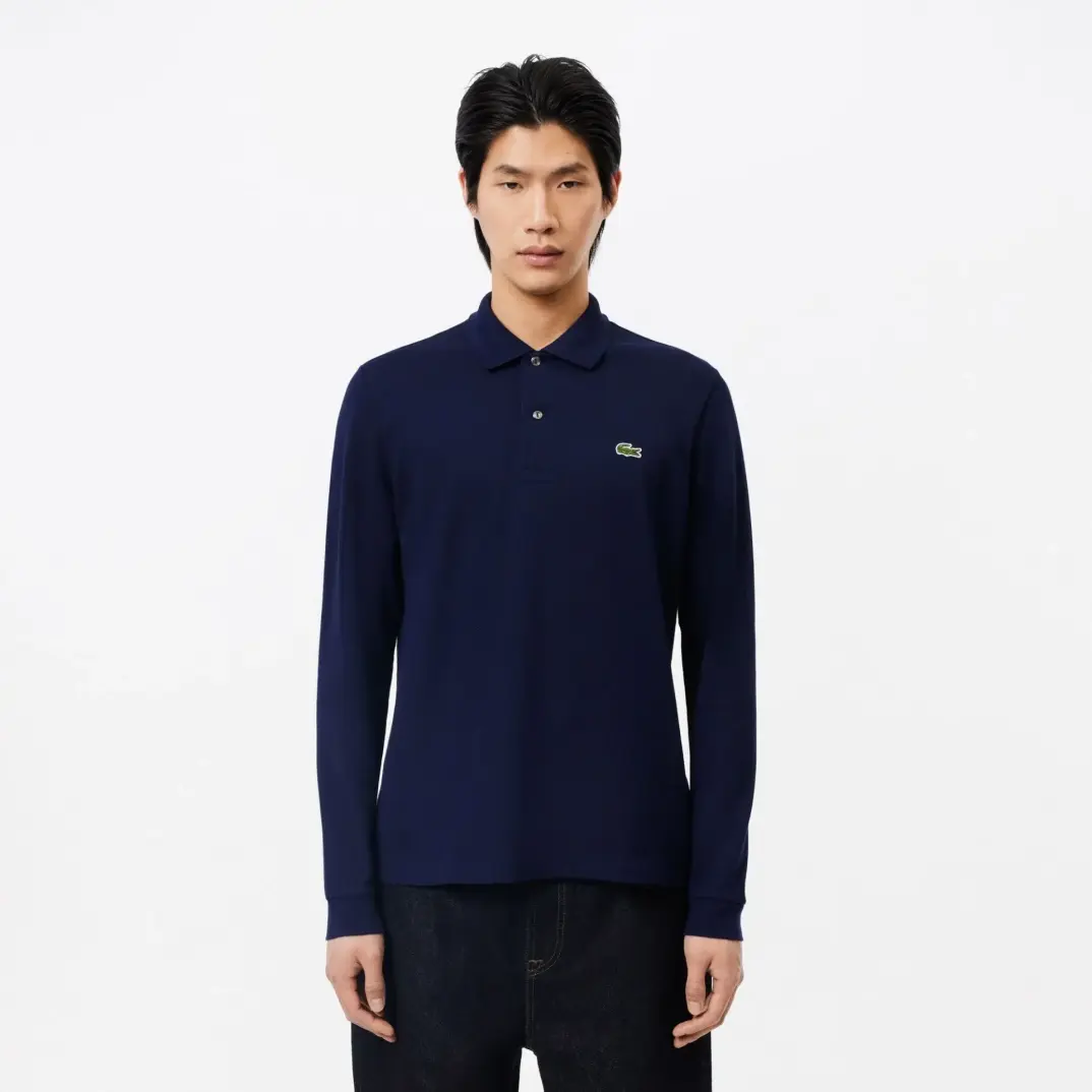 L.12.12 Classic Fit Uzun Kollu Lacivert Polo - 1