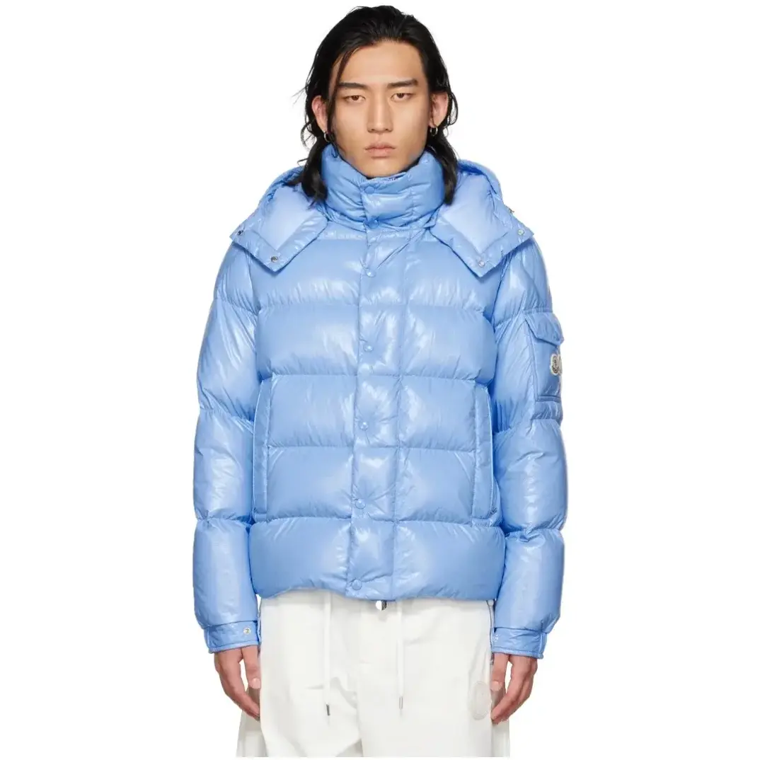 Maya Hooded Short Down Mavi Mont - 1