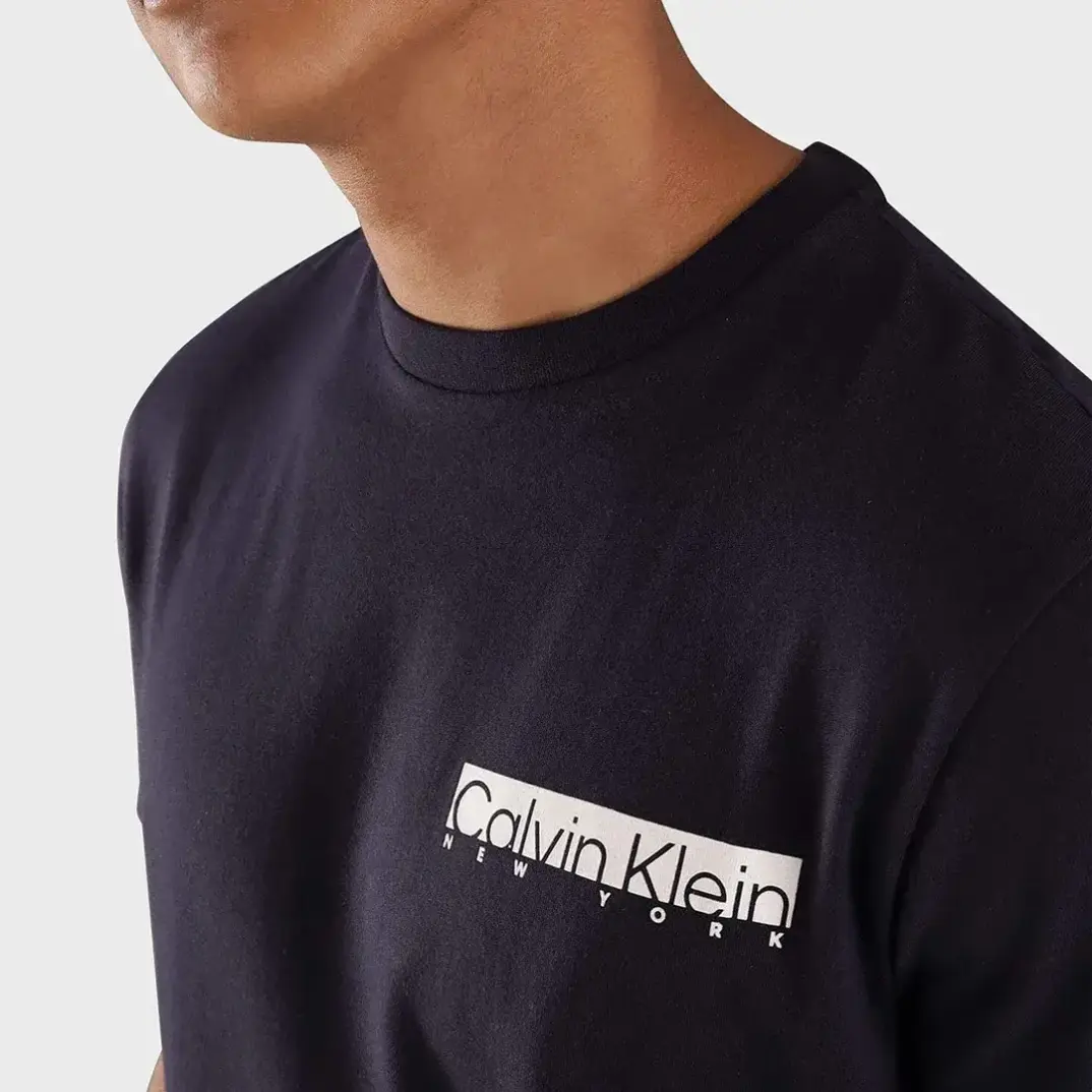 Ny Chest Box Logo T-shirt Siyah - 2