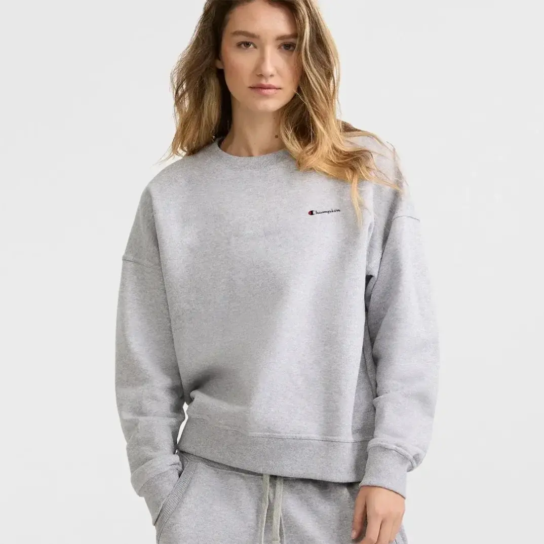 Powerblend Fleece Crew Kadın Sweatshirt Gri - 1