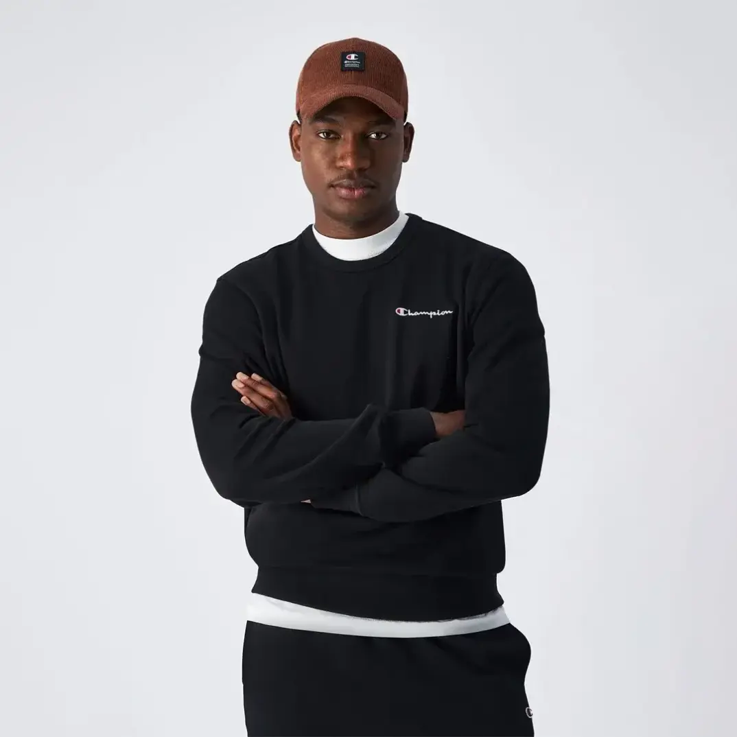 Powerblend Fleece Crew Sweatshirt Siyah - 1