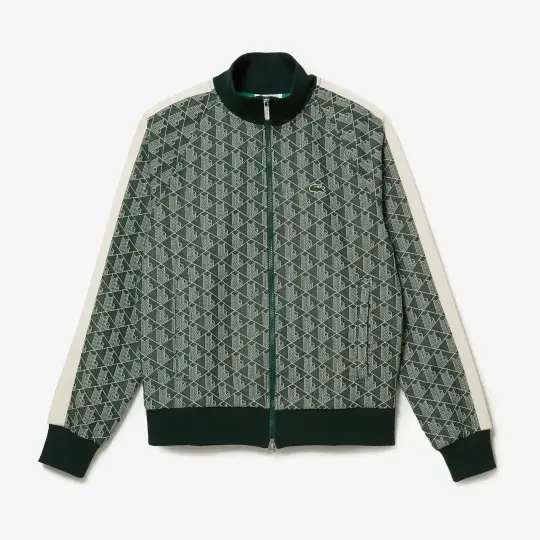 Regular Fit Monogram Sweatshirt Yeşil - 3