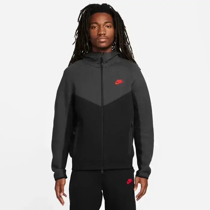Sportswear Tech Fleece Windrunner Eşofman Üstü SiyahDark Smoke GreyLight Crimson - 1