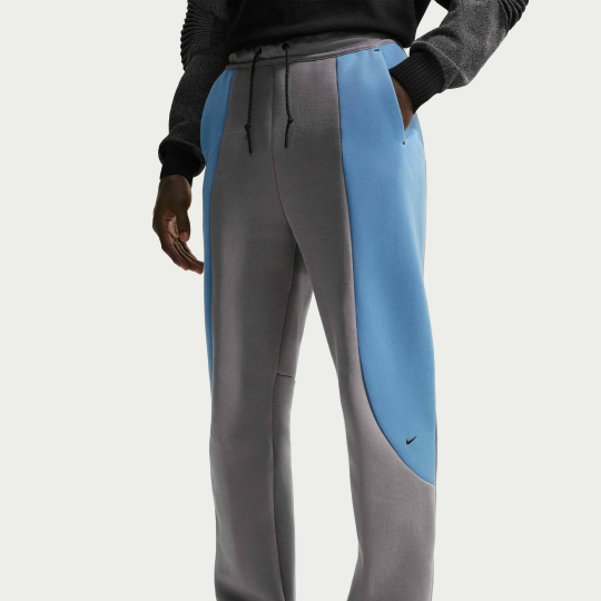 Tech Renk Bloklu Açık Paçalı Fleece Erkek Eşofman Altı Pencil Point/Work Blue/Siyah/Siyah - 2