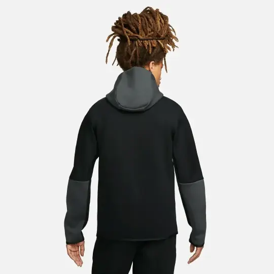 Tech Fleece Full Zip Hoodie SiyahAnthraciteVolt - 2