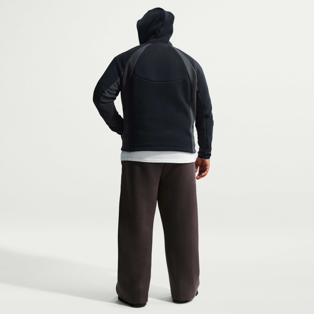 Tech Tam Boy Fermuarlı Fleece Windrunner Siyah/Anthracite/Siyah - 8