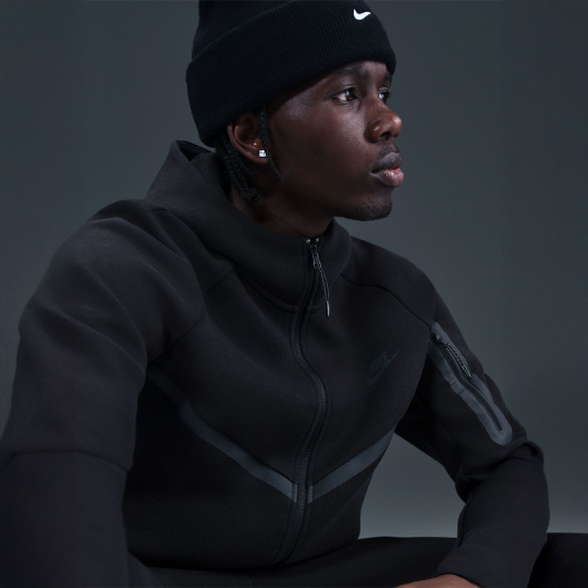 Tech Full-Zip Windrunner Hoodie Siyah - 2